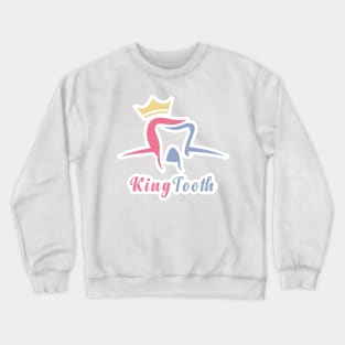 Tooth with crown illustration logo template design for dental or dentist. Crewneck Sweatshirt